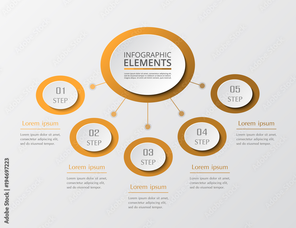 Fototapeta premium Step by step infographic.