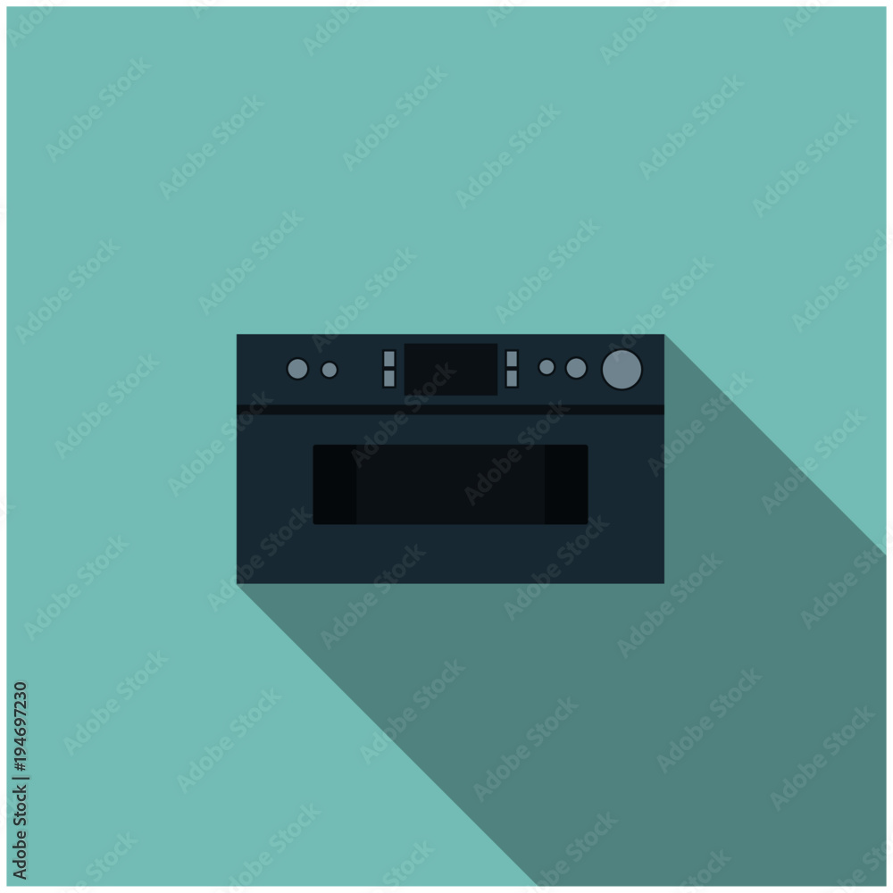 Microwave oven built-in vector illustration. Front view Microwave oven built-in vector illustration. Front view