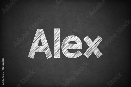 Alex on Textured Blackboard. photo