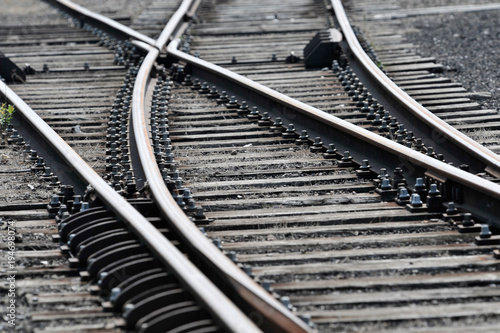 Bilde på lerret Trains transport rail aiguillage