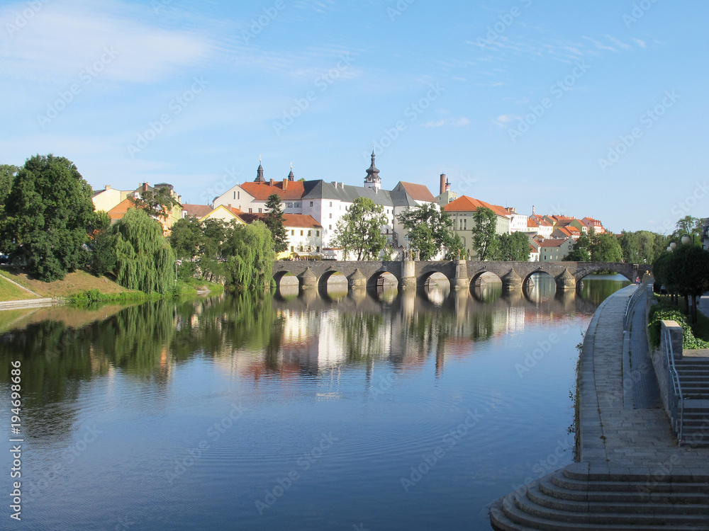 Fototapeta premium Pisek city. The oldest stone bridge in the Czech Republic