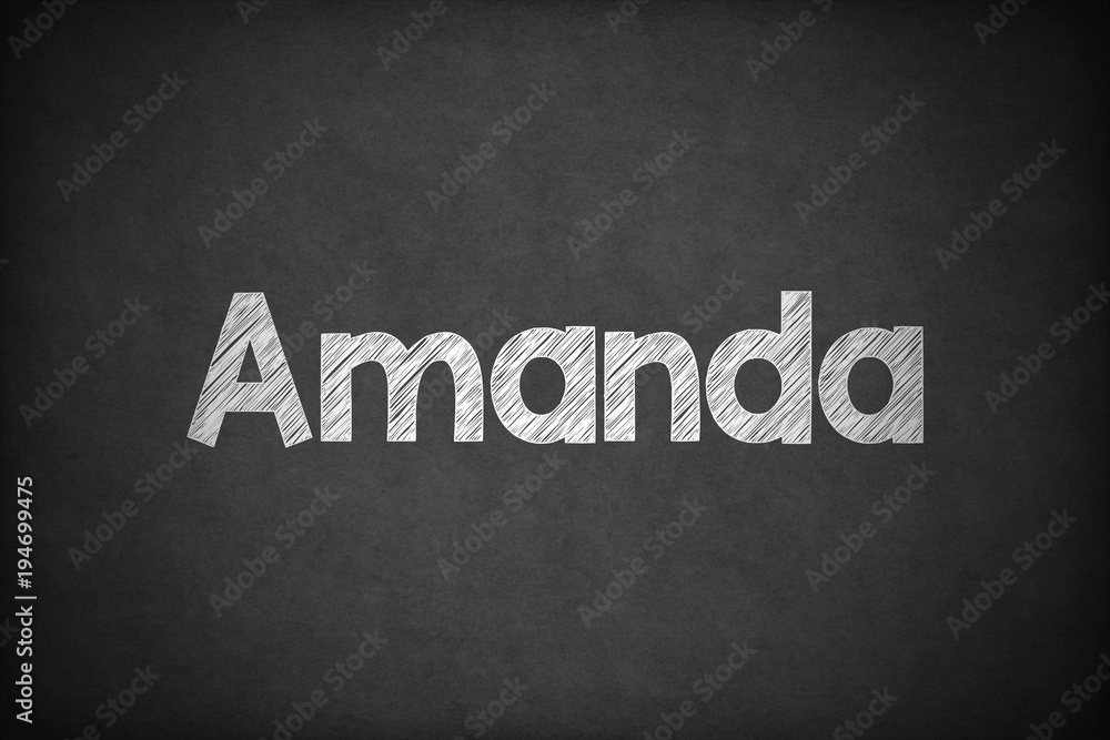 Obraz premium Amanda on Textured Blackboard.