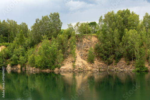 abandoned flooded quarry  Czech republic