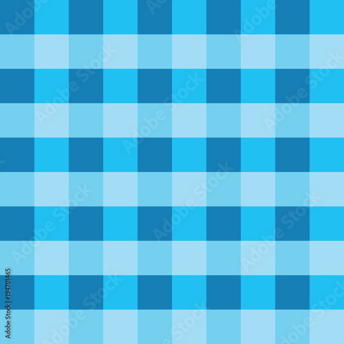 Blue gingham tablecloth seamless vector background pattern design. Texture from rhombus or squares for plaid, tablecloths, clothes, shirts, dresses, paper and other textile products.