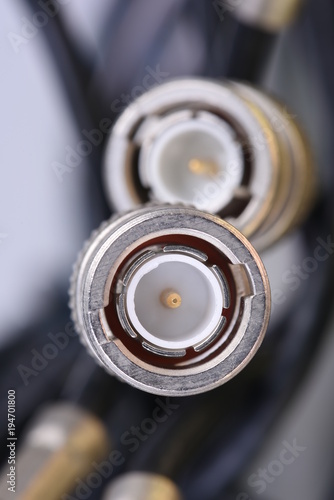 BNC coaxial connector closeup © salita2010