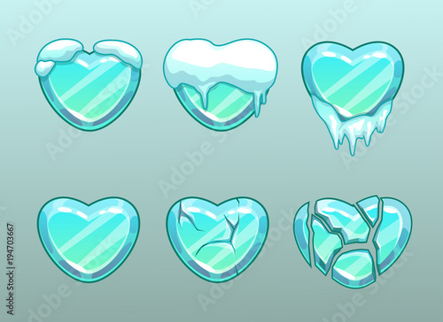 Frozen hearts icons