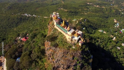 Mount Popa aerial view, Bagan, Myanmar (Burma).