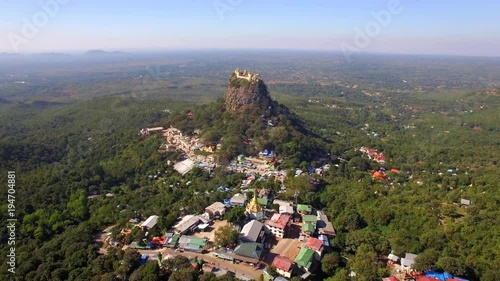 Mount Popa aerial view, Bagan, Myanmar (Burma).