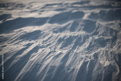 after Arctic Storm. Close-up shot of snow desert in Odessa © tol_u4f