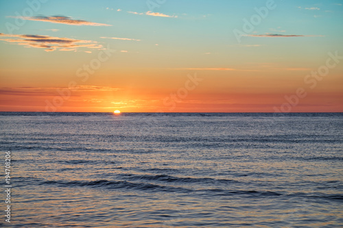 Beautiful summer sunset over Baltic sea. 