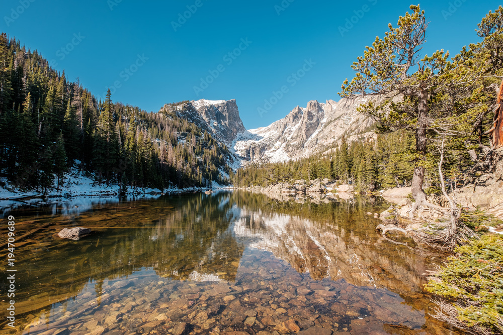 Dream Lake, Rocky Mountains, Colorado, USA.