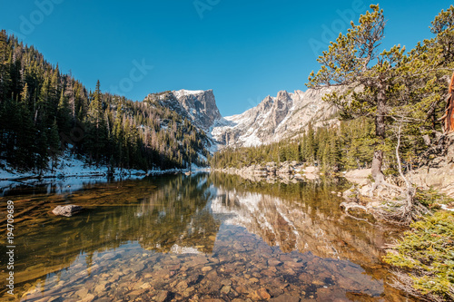 Dream Lake, Rocky Mountains, Colorado, USA.