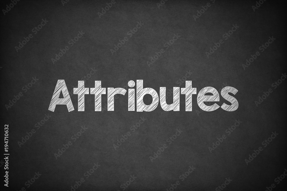 Obraz premium Attributes on Textured Blackboard.