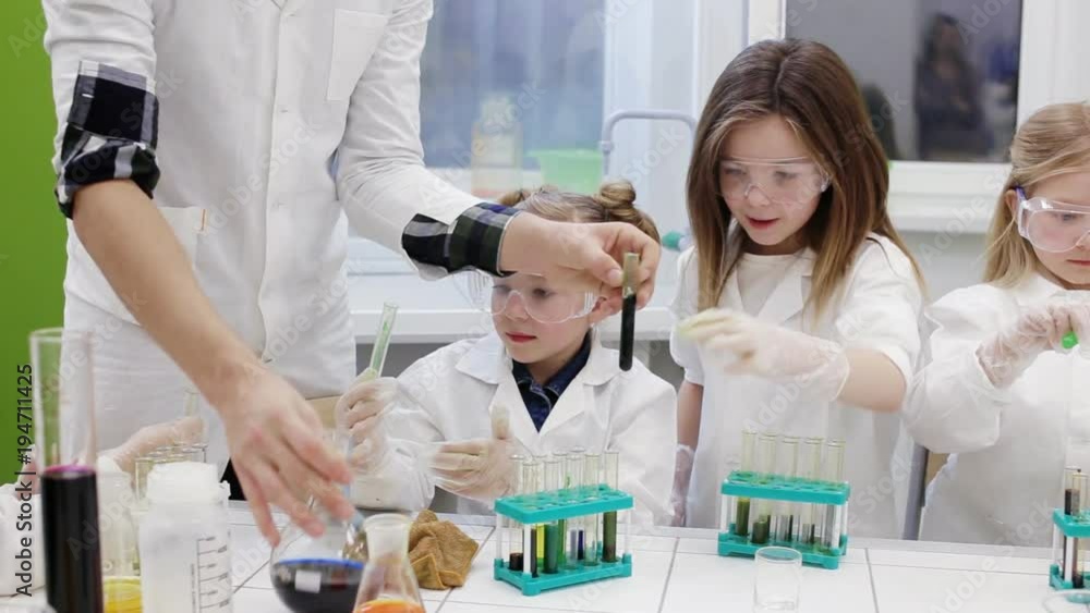 Chemistry lesson in modern school Chemistry lesson in modern school