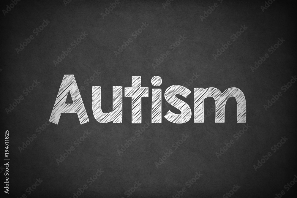 Obraz premium Autism on Textured Blackboard.