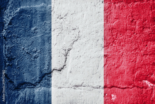 French flag grunge background texture © anastasiapelikh