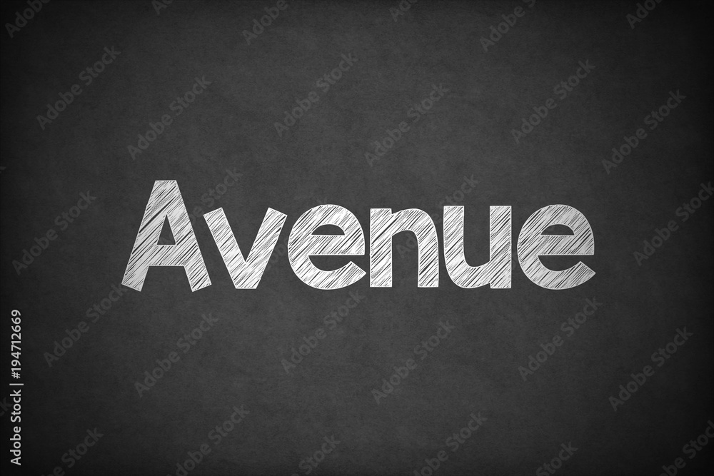 Obraz premium Avenue on Textured Blackboard.