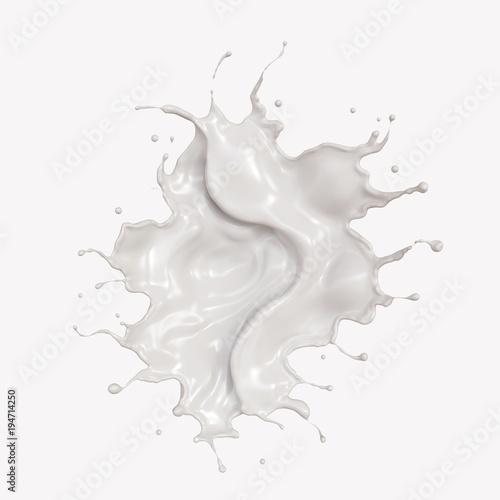milk splash isolated on background, liquid milk or Yogurt splash, Include clipping path.