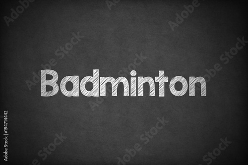 Badminton on Textured Blackboard.
