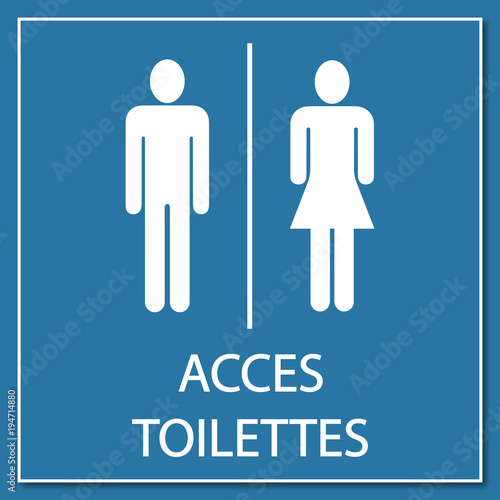 Logo accès toilettes.