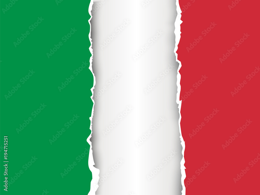 Ripped paper Italy flag vector Ripped paper Italy flag vector