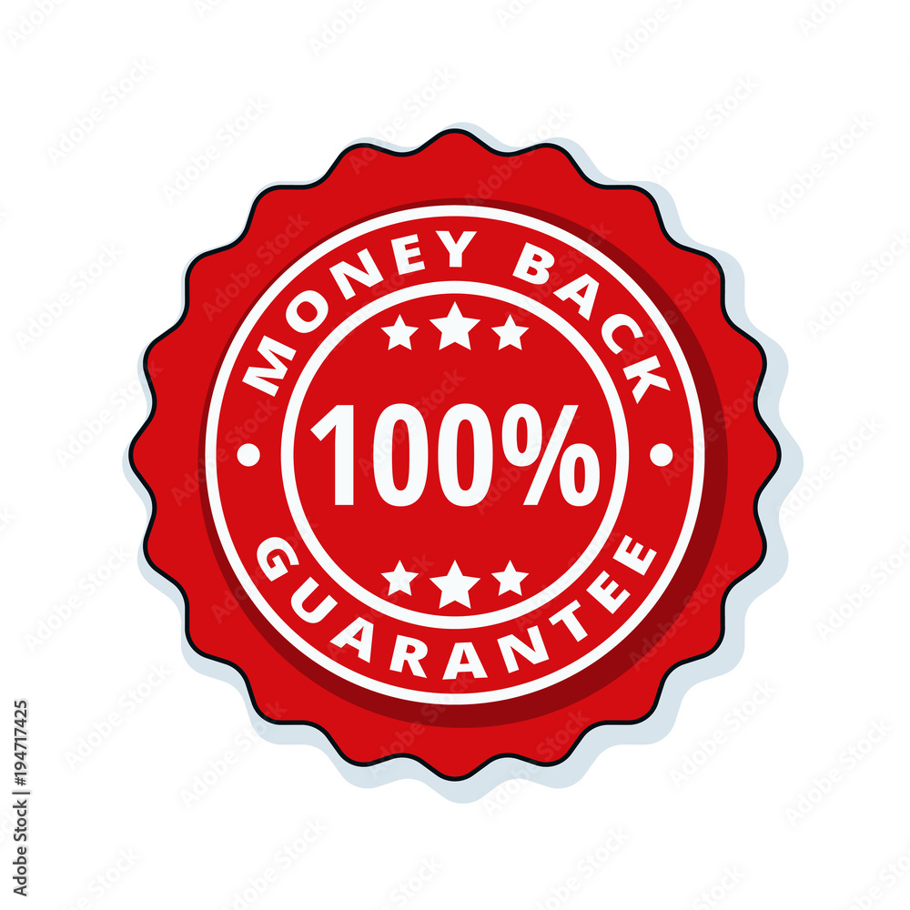 100% Money Back Guarantee illustration 100% Money Back Guarantee illustration