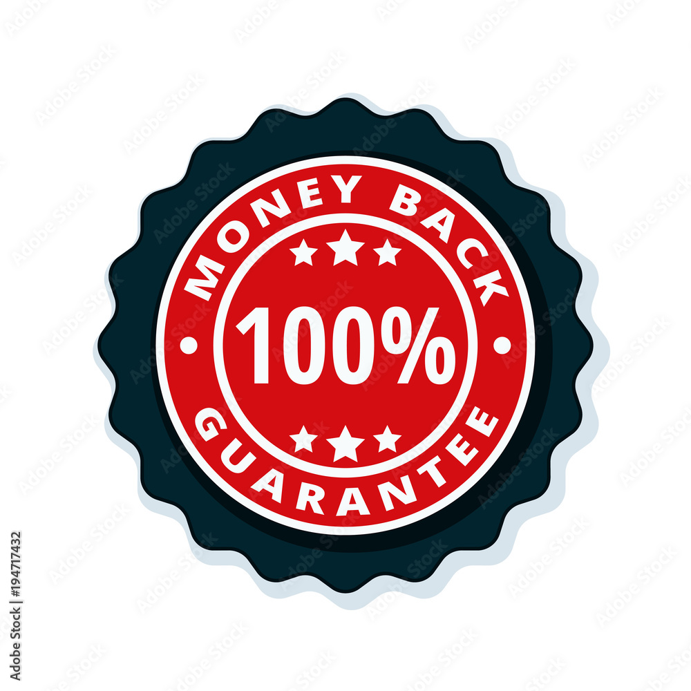 100% Money Back Guarantee illustration 100% Money Back Guarantee illustration