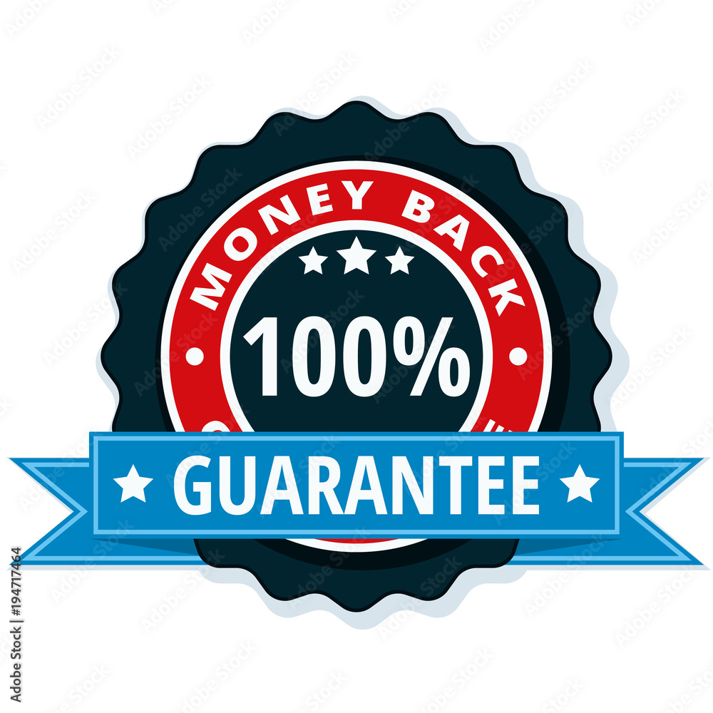 100% Money Back Guarantee illustration 100% Money Back Guarantee illustration