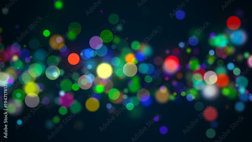 Bokeh with multi colors, lights bokeh background, defocused and blurred bokeh lights, 3d rendering backdrop
