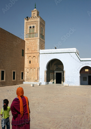 Mosque Sidi Sahbi (Mosque of Barber) in Kairuan, Tunisia photo