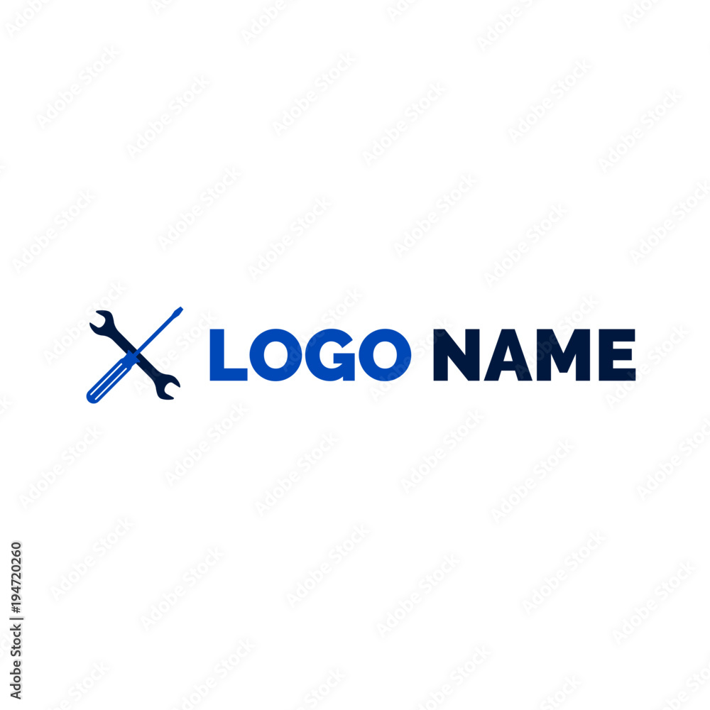 Wrench and screwdriver icon, logo Wrench and screwdriver icon, logo