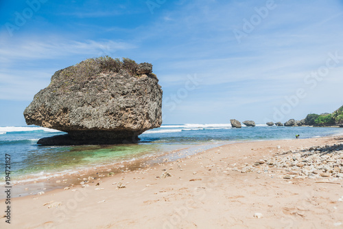 A Sea-stack on Bathsheba Beach, Barbados, Surf, Waves, Limestone