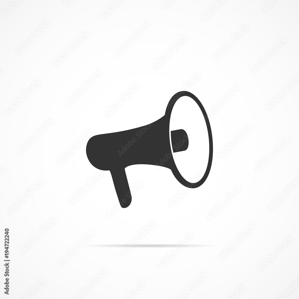 Vector image of a megaphone icon.