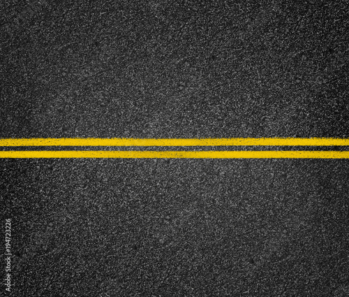 Wallpaper Mural Road top view. Asphalt highway yellow marks. Torontodigital.ca
