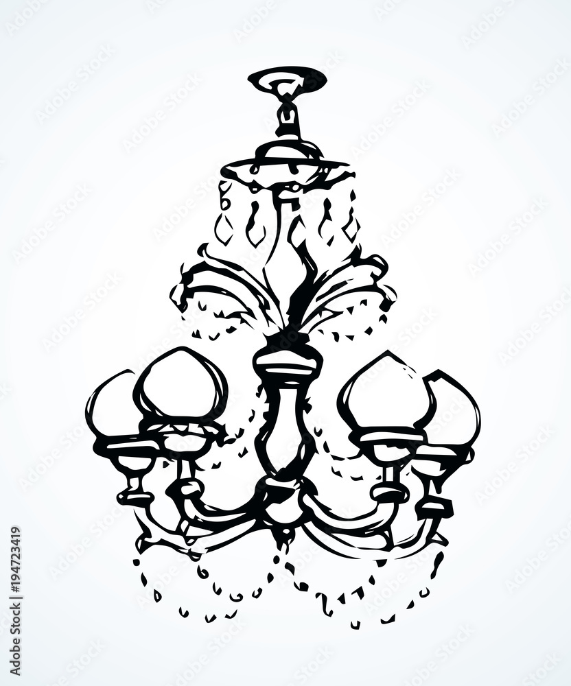 Chandelier. Vector drawing Chandelier. Vector drawing