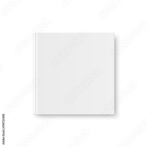Vector mock up of book white blank cover