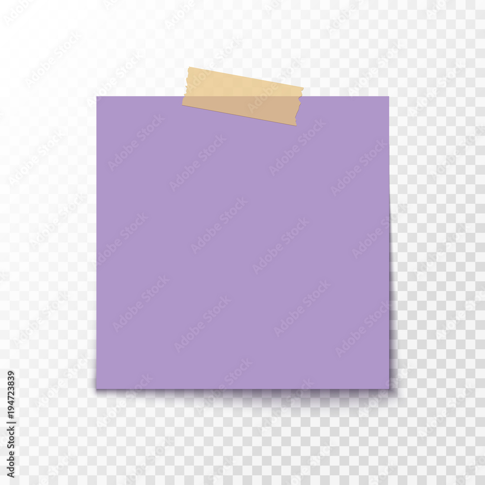 Adhesive note sticker. Blank office paper for notice. Empty paper sticker Adhesive note sticker. Blank office paper for notice. Empty paper sticker