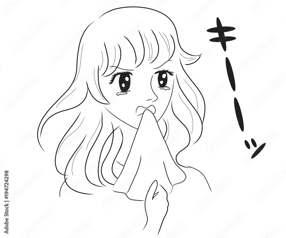 少女漫画風イラスト くやしい Stock Illustration Adobe Stock