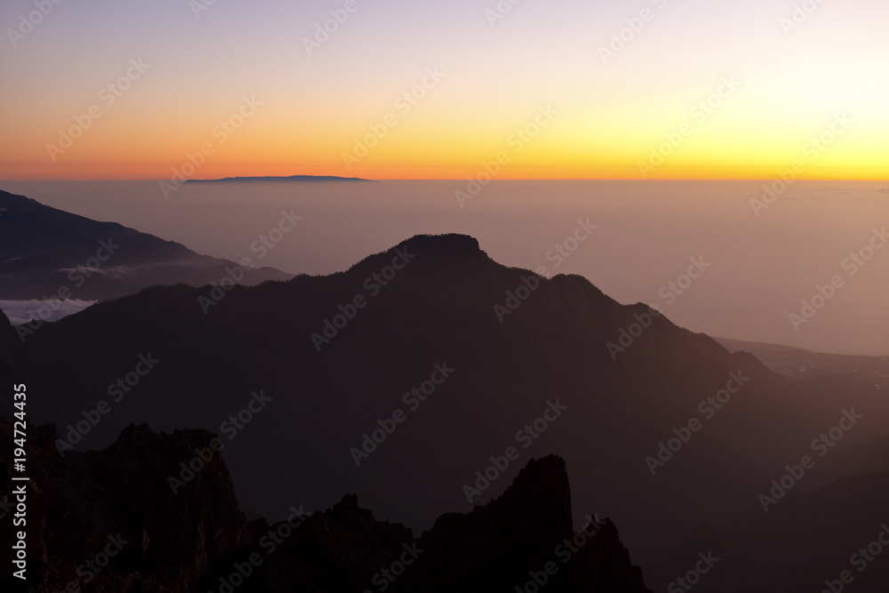 Mountain Sunset, La Palma