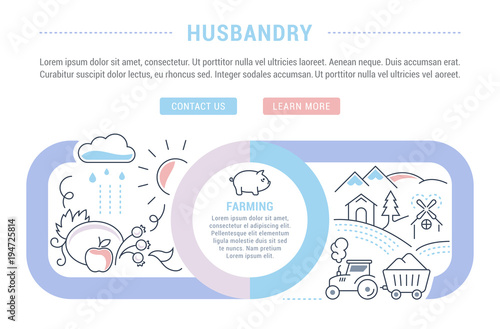 Website Banner and Landing Page of Husbandry.