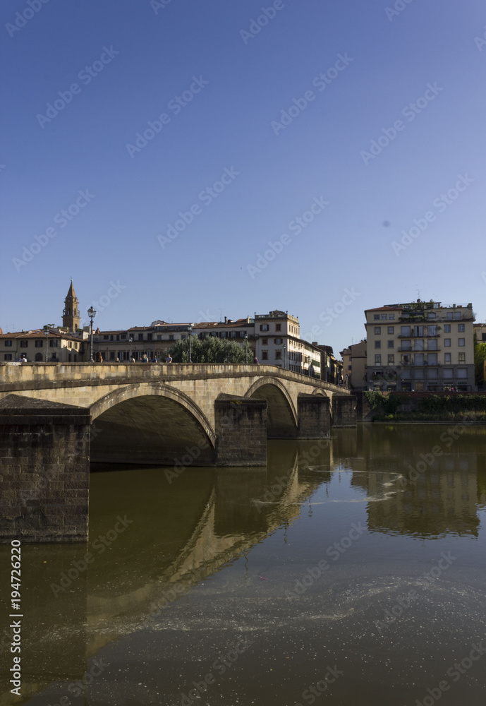 Ponte alla Carraia bridge in Florence, spanning Arno River
