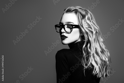 blonde in spectacles