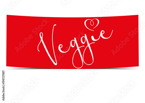 Veggie rotes Schild Banner