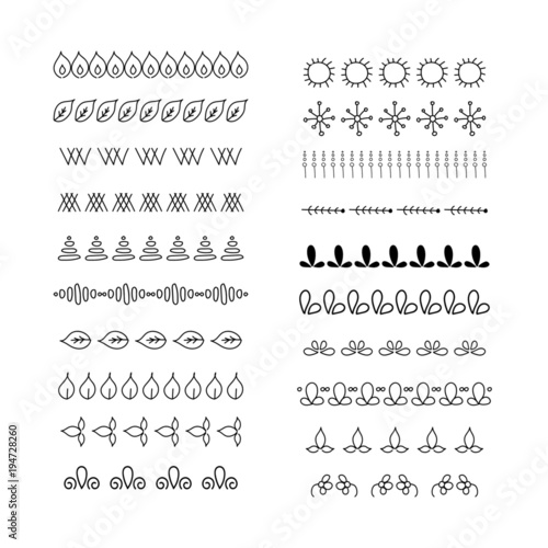 Big collection of handdrawn borders
