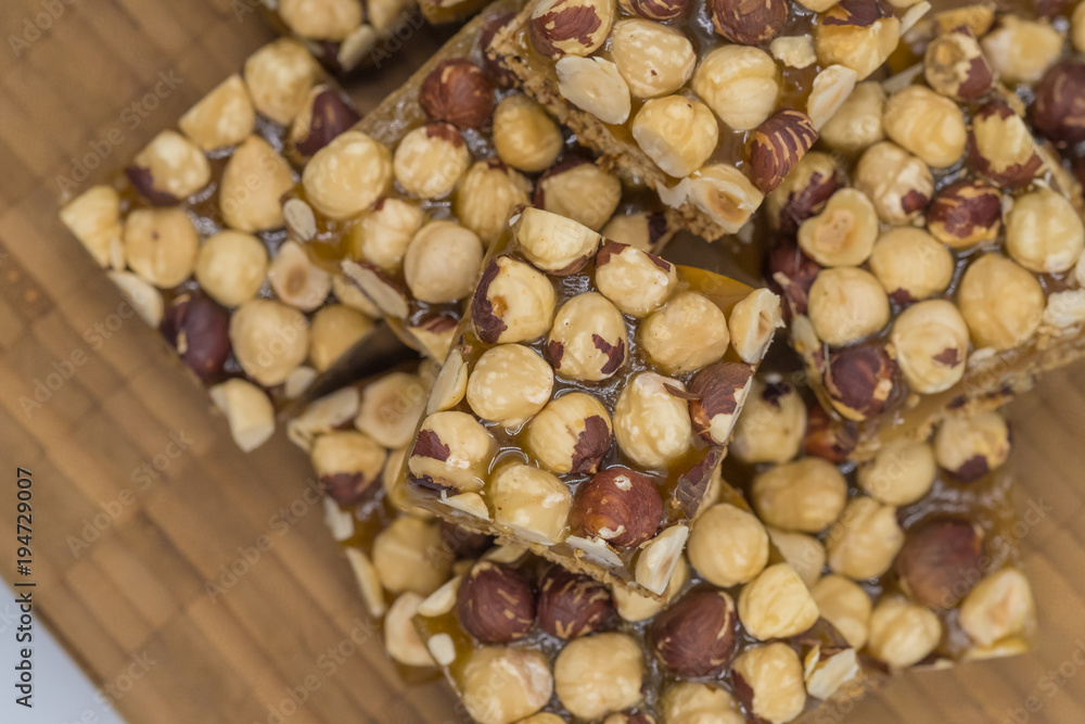 Close up Homemade Hazelnut Slices. (selective Focus) Close up Homemade Hazelnut Slices. (selective Focus)