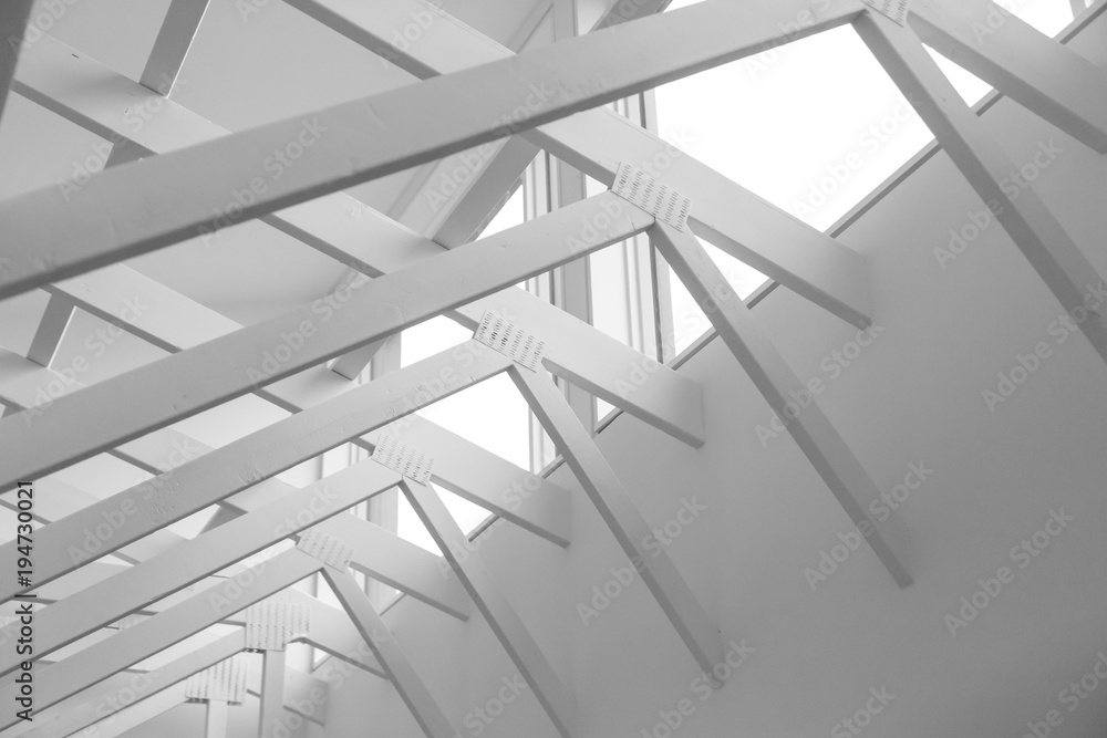 Naklejka premium trusses in barn style interior