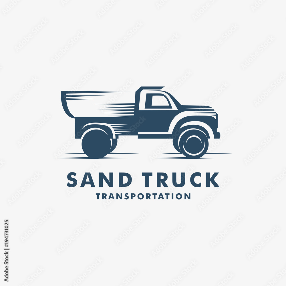 and Truck Transportation logo, Sand Truck icon