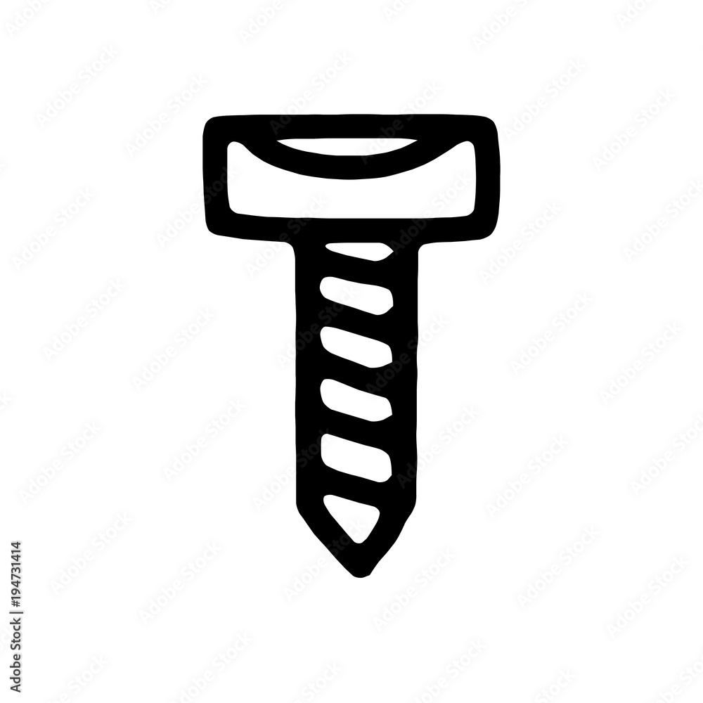 hand drawn screw. vector and illustration hand drawn screw. vector and illustration
