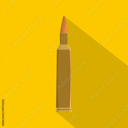 Single bullet icon. Flat illustration of single bullet vector icon for web