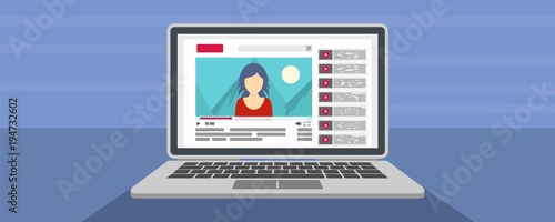 Tv conference banner. Flat illustration of tv conference vector banner for web